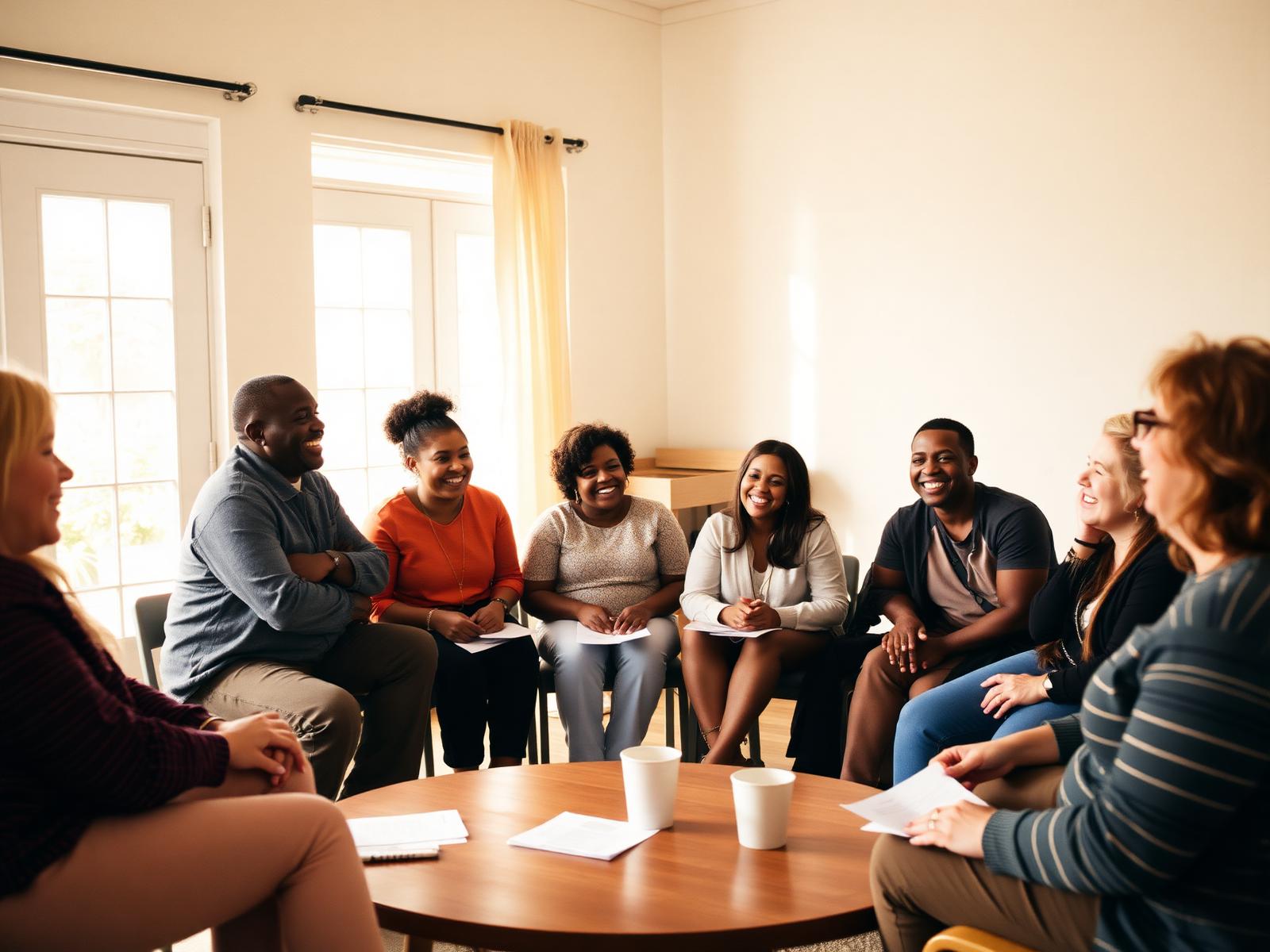 Community members in a giving circle